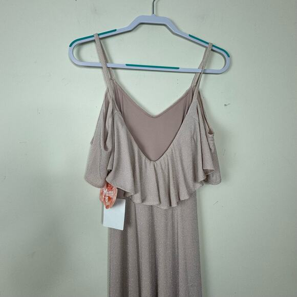 Show Me Your Mumu Renee Ruffle Maxi Dress - Pink Blush Meadow NWT Size 2XS - Picture 6 of 9